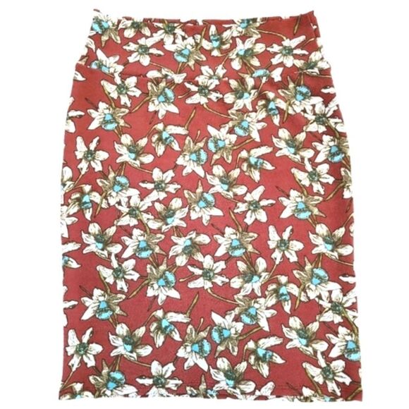 LN LULAROE TEXTURED DAFFODIL "CASSIE" PENCIL SKIRT SZ.L - Picture 1 of 4